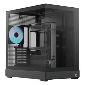 CASE RGB APNX V2-F-BK-V1 MID TOWER 4 VENTILADORES CON PANEL FRONTAL Y LATERAL APCM-VI03143.11 NEGRO