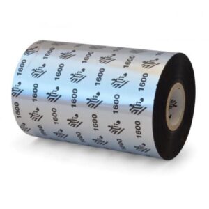 RIBBON DE CERA ZEBRA 4.33" X 500 METROS NUCLEO 1" 1600 STANDARD ZEB-01600BK11045