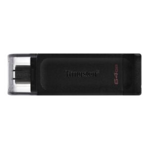 MEMORIA USB 64GB KINGSTON DATA TRAVELER 70 USB-C 3.2 GEN 1 DT70/64GB NEGRO