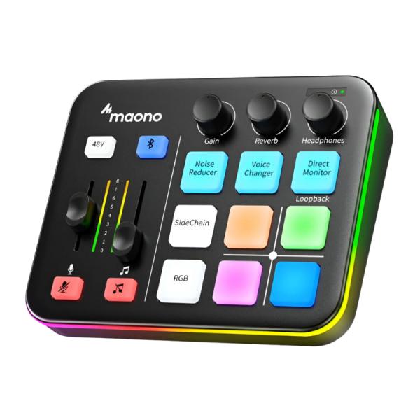 Interfaz de Audio Maono G1 NEO | USB-C | XLR | Phantom 48V | Bluetooth 5.0 | RGB