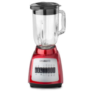 Black + Decker licuadora 10 veloc 550w vidrio 1.25L roja - BLBD210GSR
