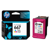 Cartucho Tinta HP 667 Tricolor, 3YM78Al