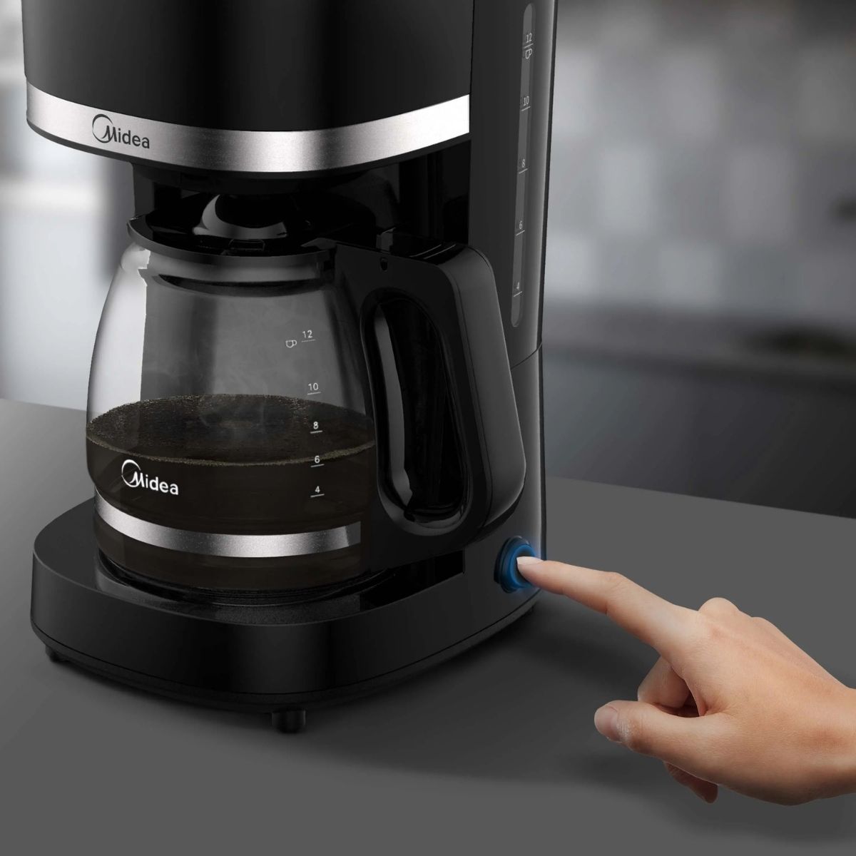 Midea Cafetera 12TZ negra MCD12MWCK - Imagen 3