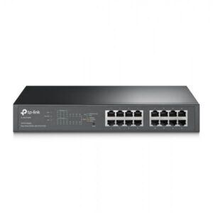 SWITCH TP LINK TL-SG1016PE 16 PUERTOS GIGABIT SMART POE 10/100/1000 MBPS ADMINISTRABLE NEGRO