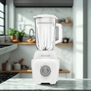 Black + Decker licuadora 2 veloc 700w vidrio 1.25L ice crush blanca - BL0876-0WDLA
